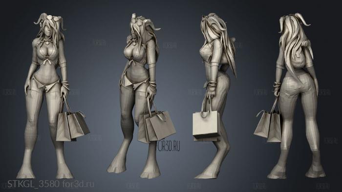 Iva and Summertime Draenei Warcraft stl model for CNC