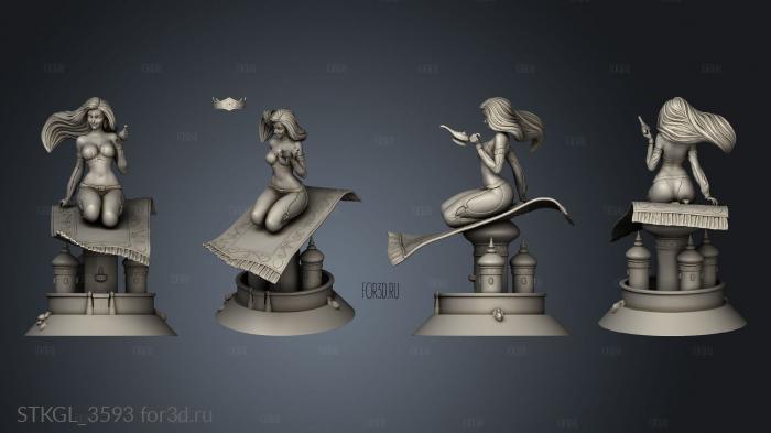 Jasmine on Air stl model for CNC