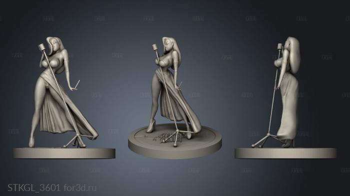 Jessica Rabbit stl model for CNC