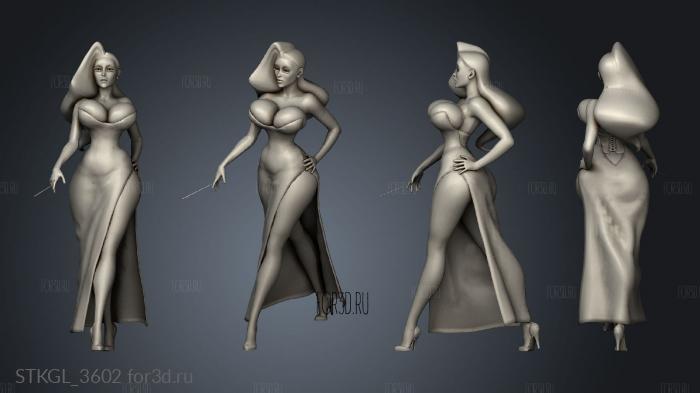 Jessica Rabbit stl model for CNC