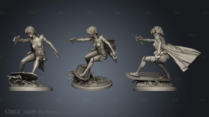 Jessie Cyberpunk Edge Runner statue SFW stl model for CNC