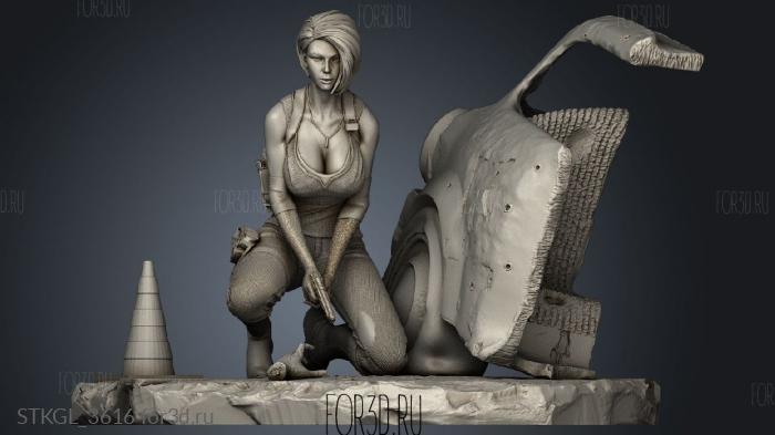 Jill Valentine stl model for CNC