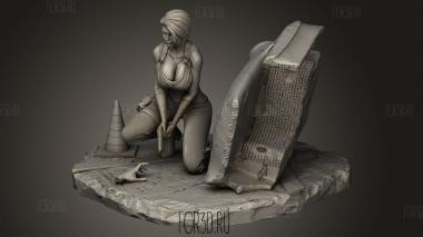 Джилл Валентайн 3d stl модель для ЧПУ