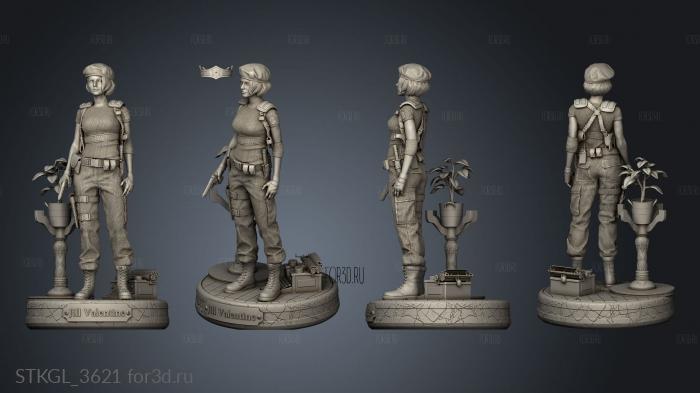 Jill Valentine STARS stl model for CNC