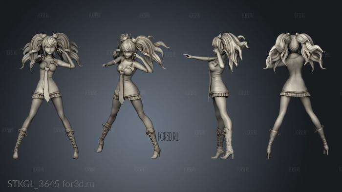 Junko Enoshima Danganronpa stl model for CNC