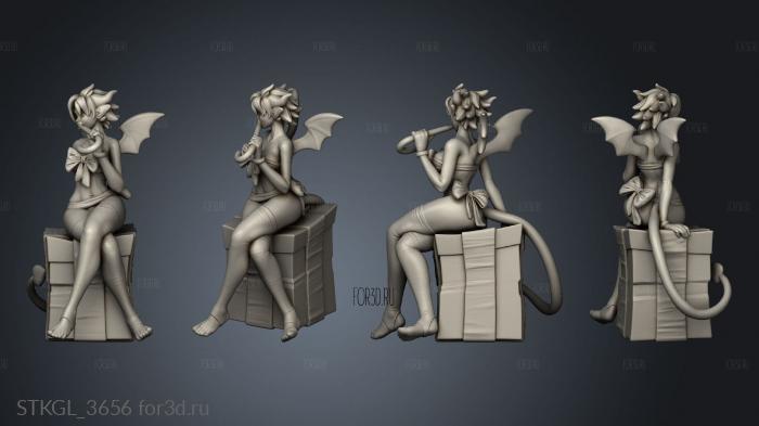 Kandi Succubus Holiday stl model for CNC