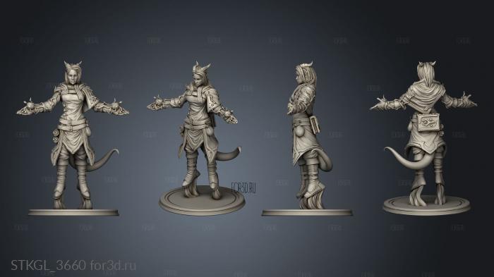 Karthis Tiefling Spellcaster stl model for CNC