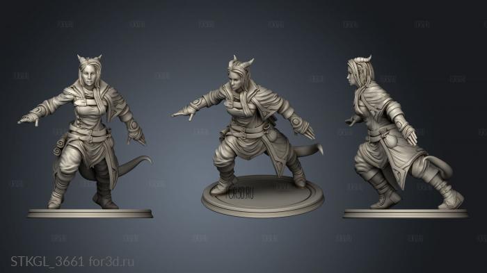 Karthis Tiefling Spellcaster Spell Effect stl model for CNC