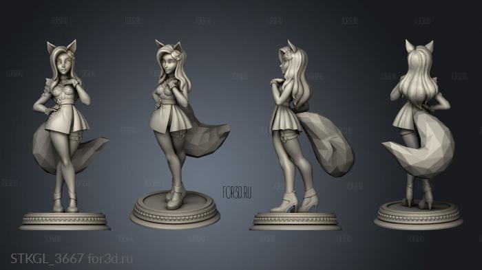 Out Ahri stl model for CNC