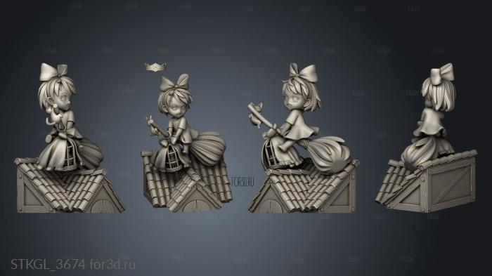 Kiki Delivery Chibi stl model for CNC