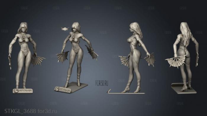 Kitana stl model for CNC