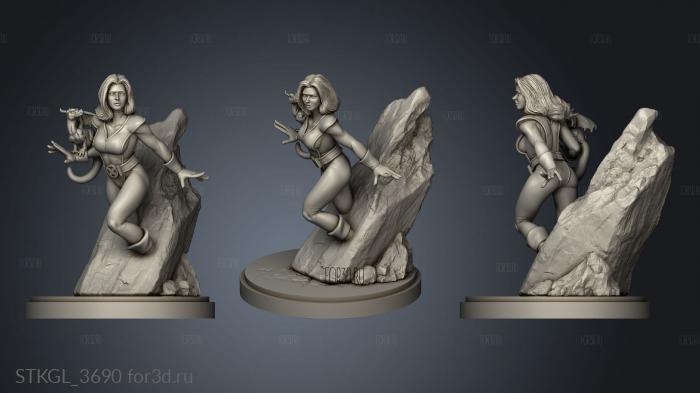 Kitty pryde stl model for CNC