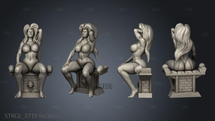 Lady Death base stl model for CNC