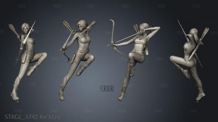 Lara Croft stl model for CNC