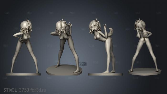 Liliruca NSFW And Swim Suit back Hair stl model for CNC