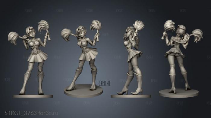 Cheerleaders Loec Geneva stl model for CNC