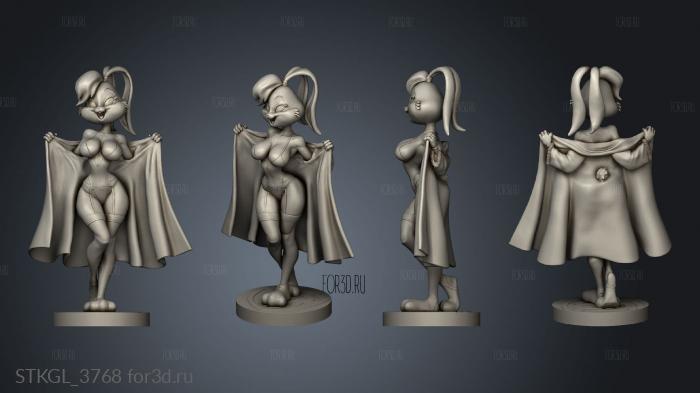 Lola Bunny Clothed and Ever clothedver simples stl model for CNC