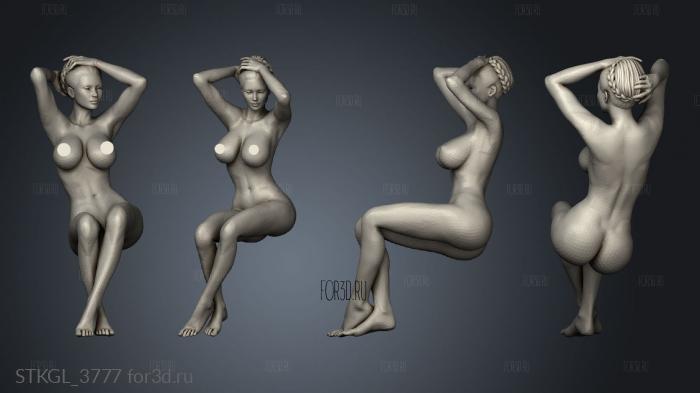 Long Leg Lady girl for stl model for CNC