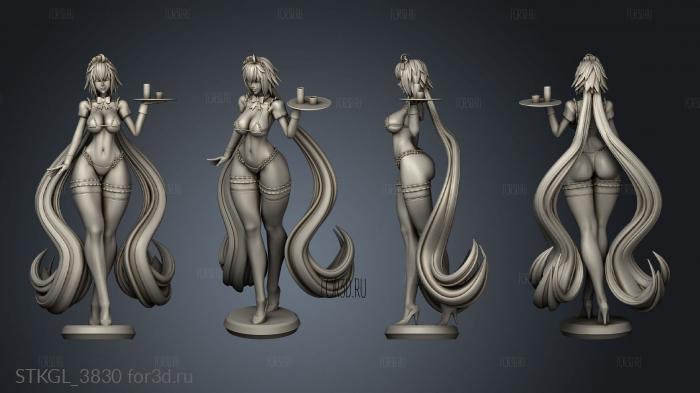 Maiden Jeanne stl model for CNC