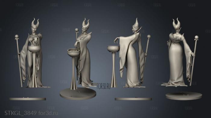 Maleficent stl model for CNC