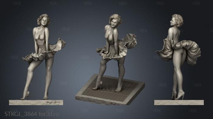 MARILYN MONROE Back Dress stl model for CNC