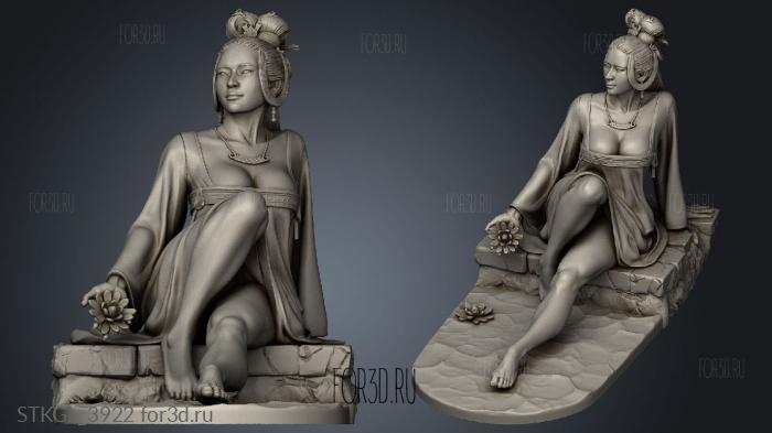 Mei Chinese Woman stl model for CNC