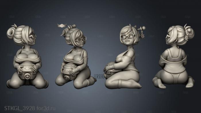 Mei Overwatch stl model for CNC