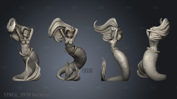 mermaid anchor stl model for CNC