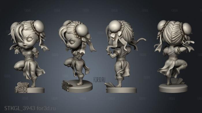 Messias Scrap Chun Li Chibi stl model for CNC