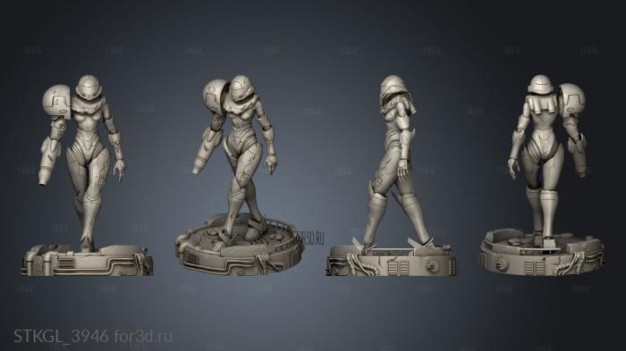 Metroid Dread Samus Aran stl model for CNC