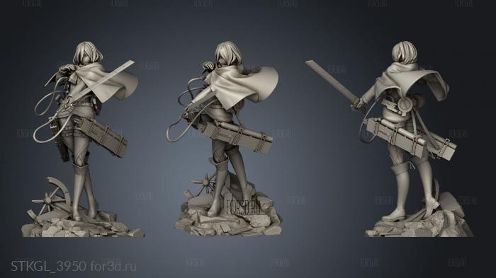 Mikasa Ackerman stl model for CNC