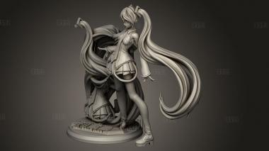 Вокалоид Мику Хацунэ 3d stl модель для ЧПУ