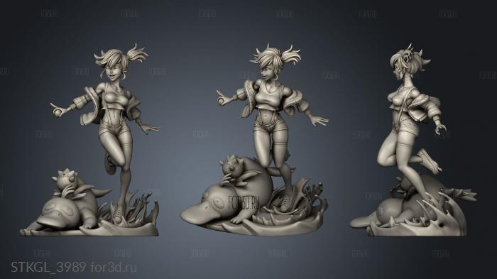 Misty Pokemon AN stl model for CNC