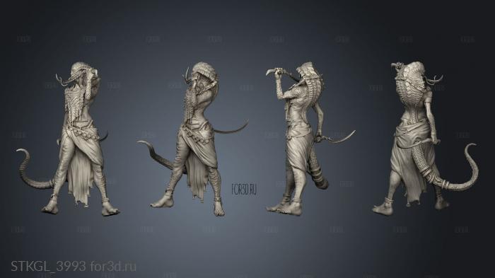 Awaken the Beast Yuan Ti Female stl model for CNC