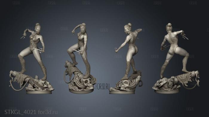 Mortal Kombat Mileena anchor stl model for CNC