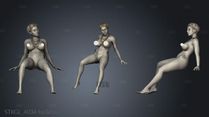 mulheres Evening tease stl model for CNC