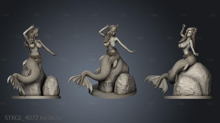 Mystic Flare Mermaid Maid Tail stl model for CNC