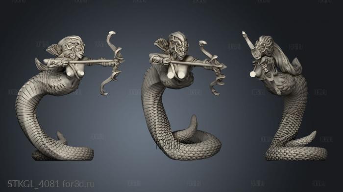 Naga Tribe Snakewoman Archer 3d stl модель для ЧПУ