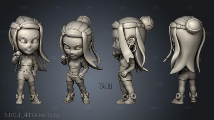 Nessa figurine all stl model for CNC