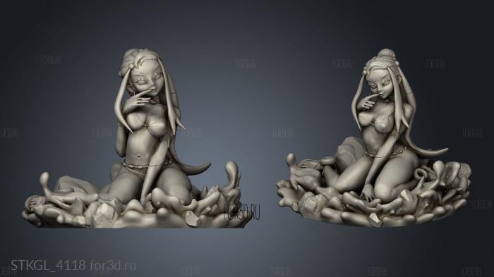 Nessa Sitting Bikini crouch stl model for CNC