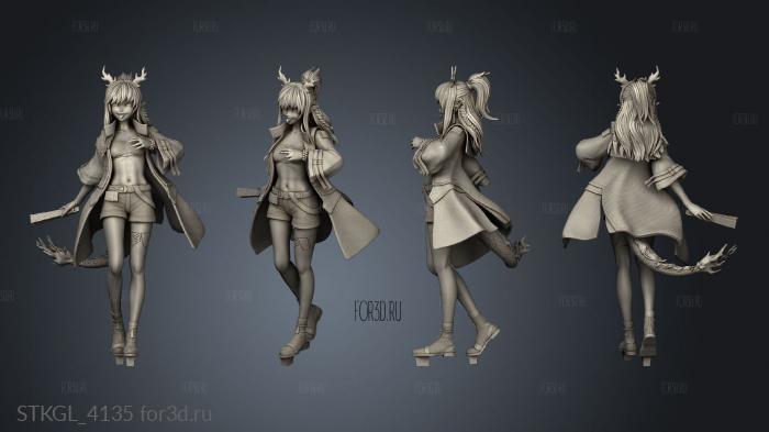 Nian Arknights figure stl model for CNC