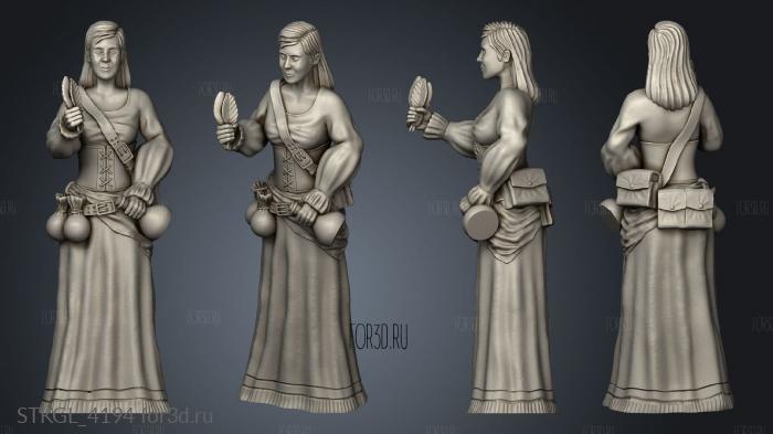 Nomadic Caravan Characters Merchants Wife stl model for CNC