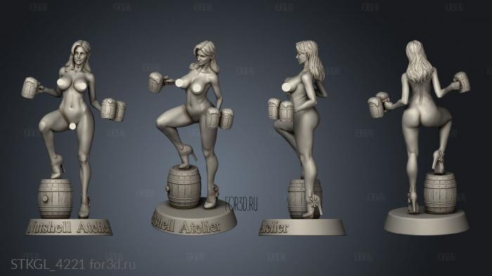 Baid Girl naked stl model for CNC