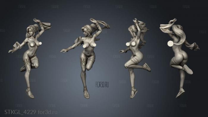 Belly dancer NSFW nude stl model for CNC