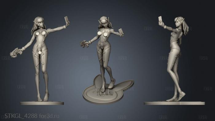 Overwatch VA selfie stl model for CNC