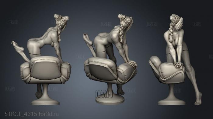 Pear Force One Jolyne Nude stl model for CNC