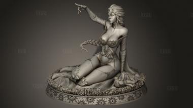 Платиновая Ледяная Королева Эльза 3d stl модель для ЧПУ