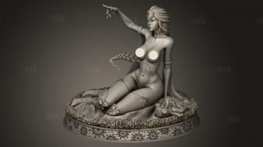 Платиновая Ледяная Королева Эльза Голая 3d stl модель для ЧПУ