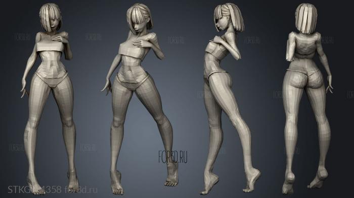 Playful doll 3d stl модель для ЧПУ