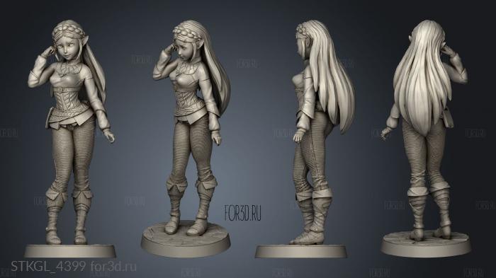 Princess Zelda Agosto stl model for CNC